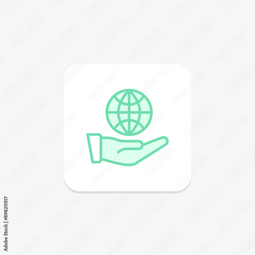 Global Services duotone line icon , vector, pixel perfect, illustrator file Global Services duotone line icon , vector, pixel perfect, illustrator file