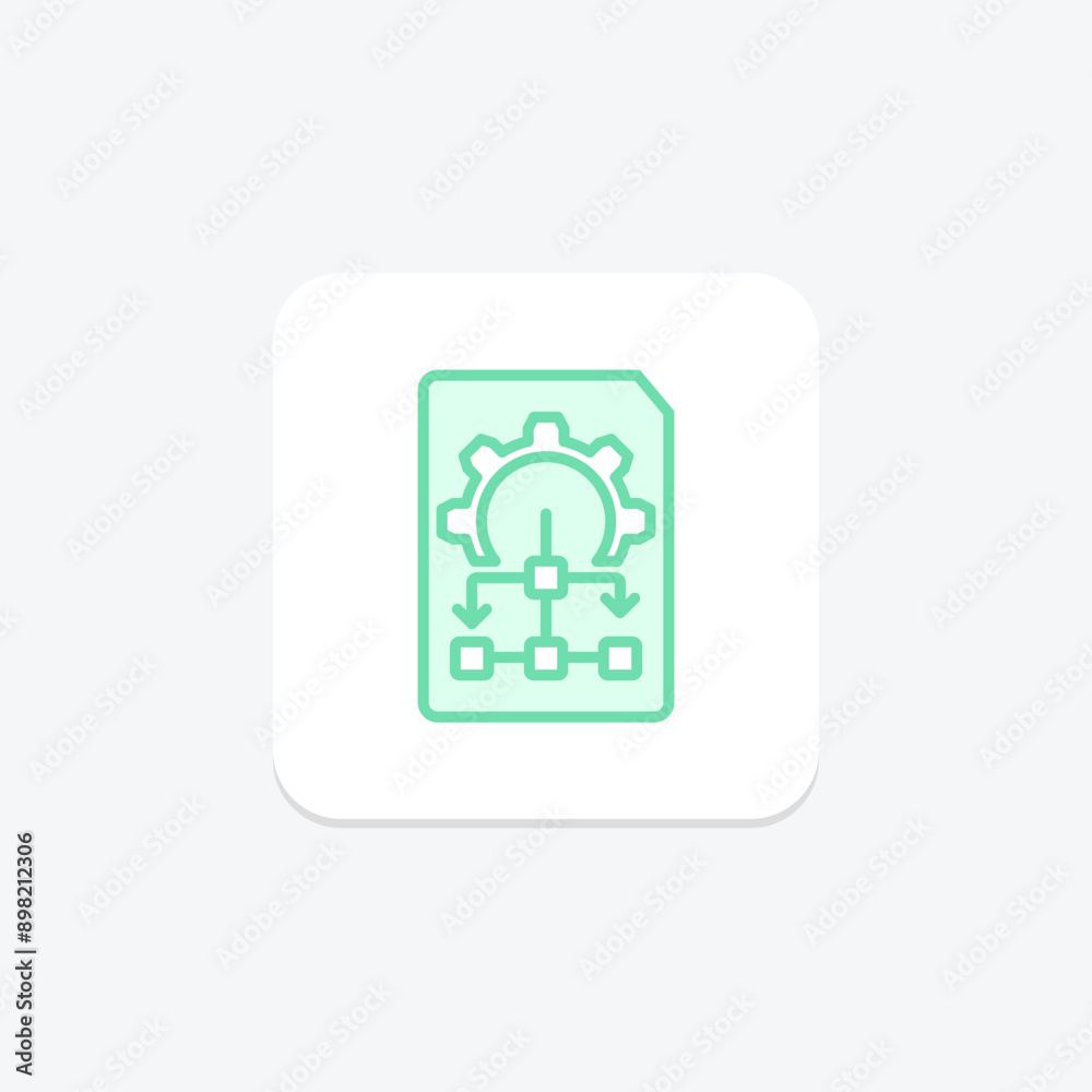 Flowchart duotone line icon , vector, pixel perfect, illustrator file Flowchart duotone line icon , vector, pixel perfect, illustrator file