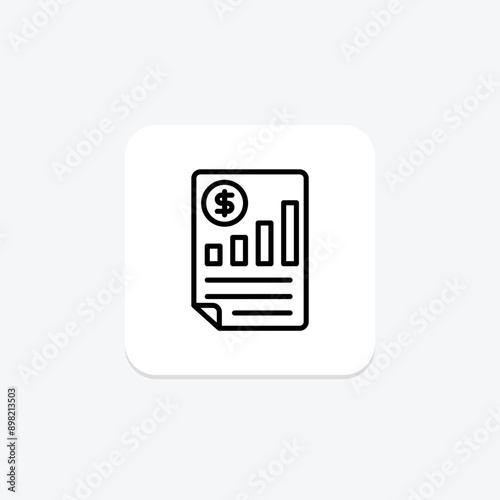 Expenses line icon , vector, pixel perfect, illustrator file
