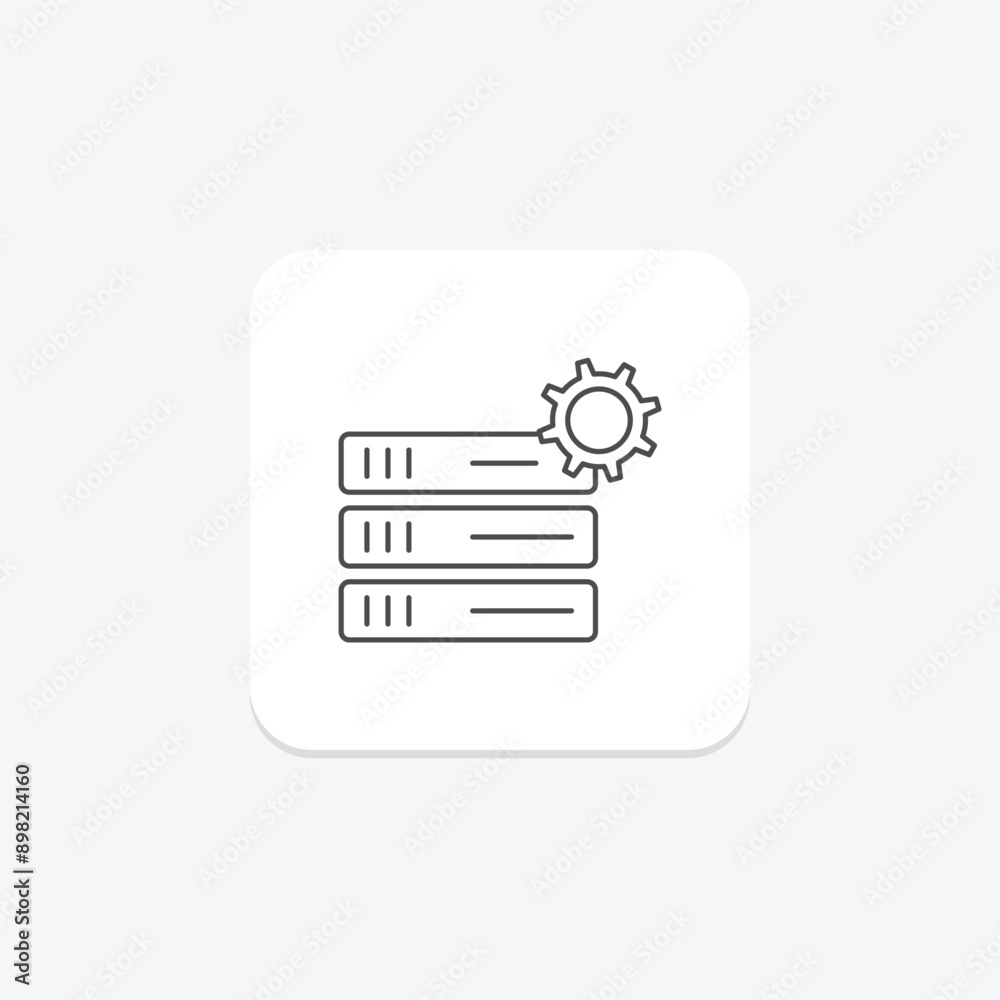 Server Configuration thinline icon , vector, pixel perfect, illustrator file Server Configuration thinline icon , vector, pixel perfect, illustrator file