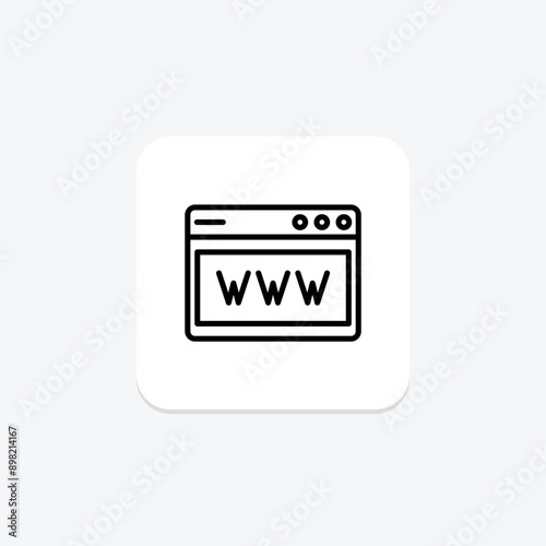 Business Website line icon , vector, pixel perfect, illustrator file