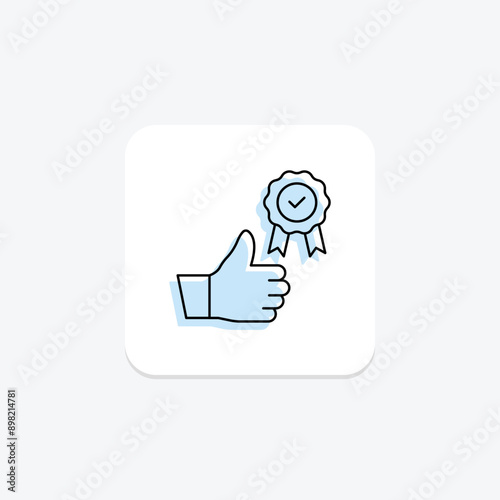 Excellence color shadow thinline icon , vector, pixel perfect, illustrator file