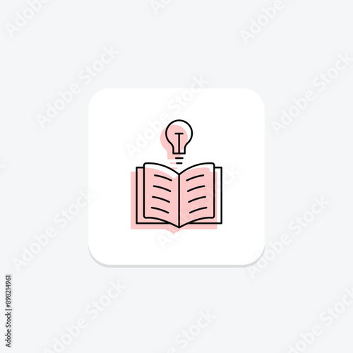 Wisdom color shadow thinline icon , vector, pixel perfect, illustrator file
