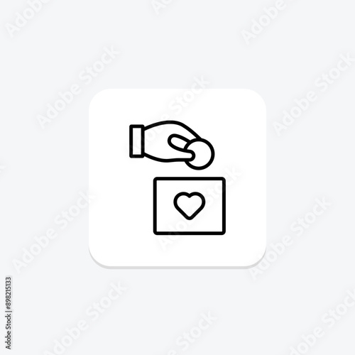 Generosity line icon , vector, pixel perfect, illustrator file