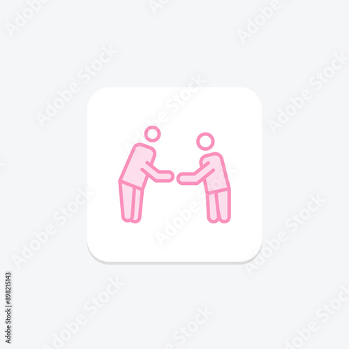 Respect duotone line icon , vector, pixel perfect, illustrator file