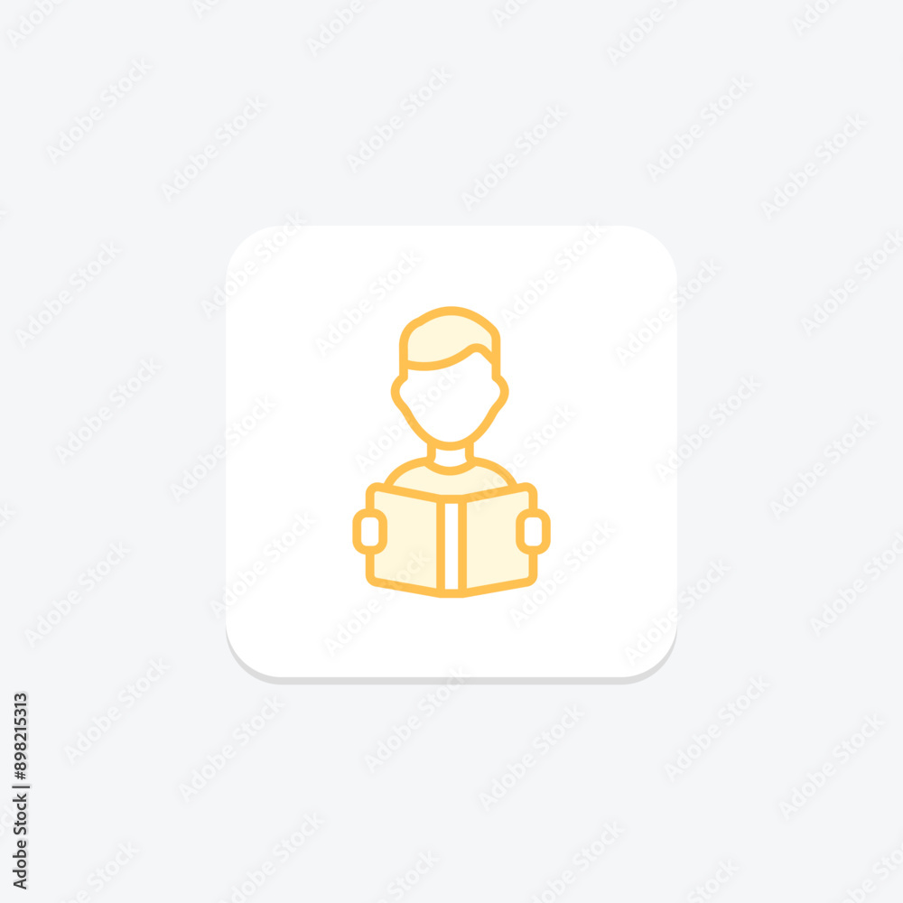 Learning duotone line icon , vector, pixel perfect, illustrator file Learning duotone line icon , vector, pixel perfect, illustrator file