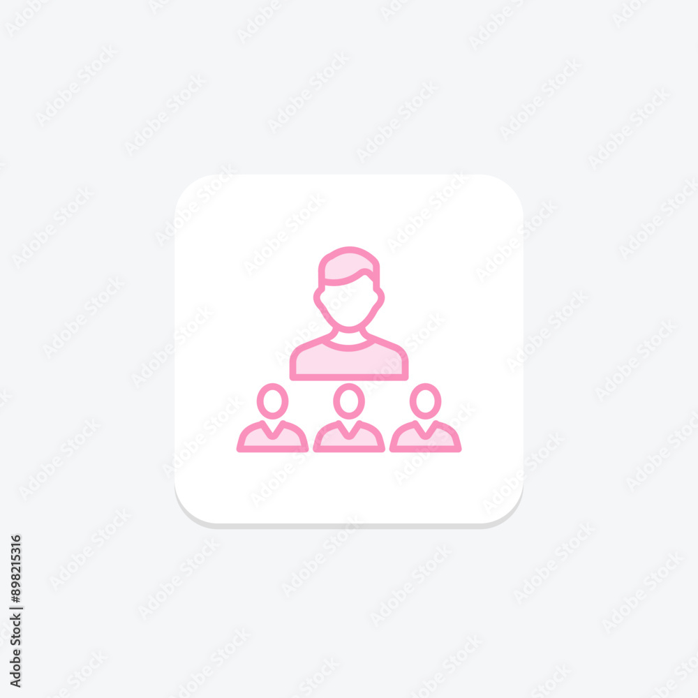 Leadership duotone line icon , vector, pixel perfect, illustrator file Leadership duotone line icon , vector, pixel perfect, illustrator file