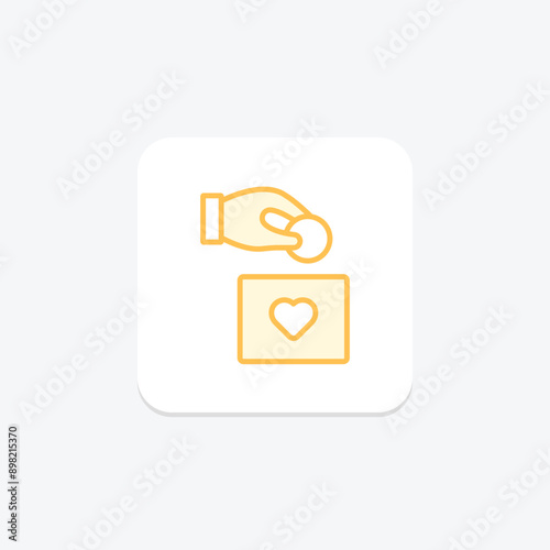 Generosity duotone line icon , vector, pixel perfect, illustrator file