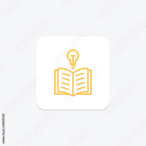 Wisdom duotone line icon , vector, pixel perfect, illustrator file