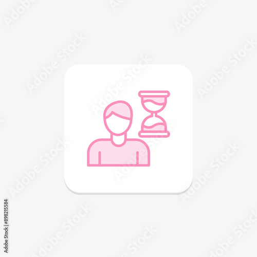 Patience duotone line icon , vector, pixel perfect, illustrator file
