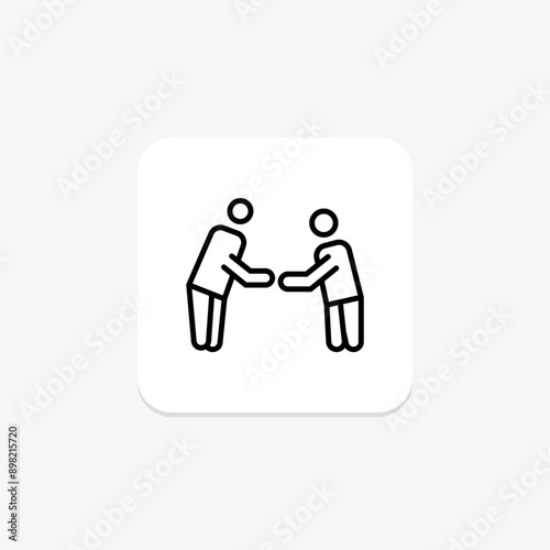 Respect line icon , vector, pixel perfect, illustrator file