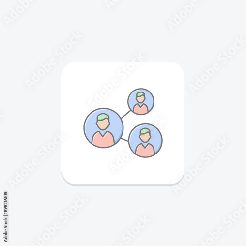 Connection lineal color icon , vector, pixel perfect, illustrator file