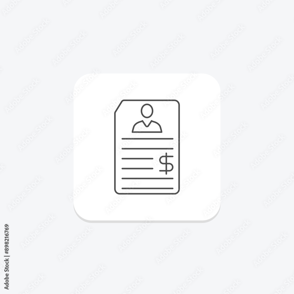 Accountability thinline icon , vector, pixel perfect, illustrator file Accountability thinline icon , vector, pixel perfect, illustrator file