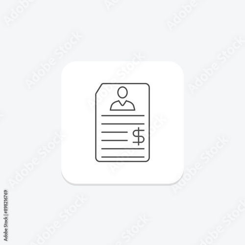 Accountability thinline icon , vector, pixel perfect, illustrator file