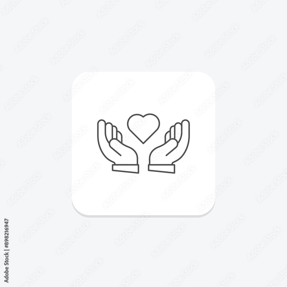 Gratitude thinline icon , vector, pixel perfect, illustrator file Gratitude thinline icon , vector, pixel perfect, illustrator file
