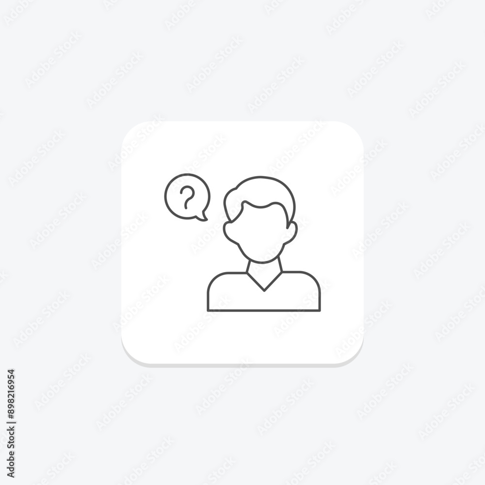 Curiosity thinline icon , vector, pixel perfect, illustrator file Curiosity thinline icon , vector, pixel perfect, illustrator file