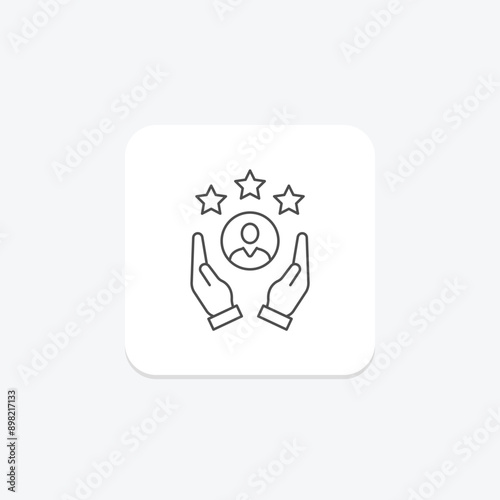Customer Loyalty thinline icon , vector, pixel perfect, illustrator file