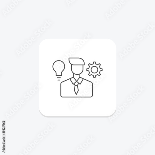 Competence thinline icon , vector, pixel perfect, illustrator file