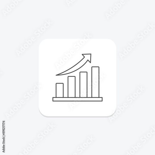Growth thinline icon , vector, pixel perfect, illustrator file