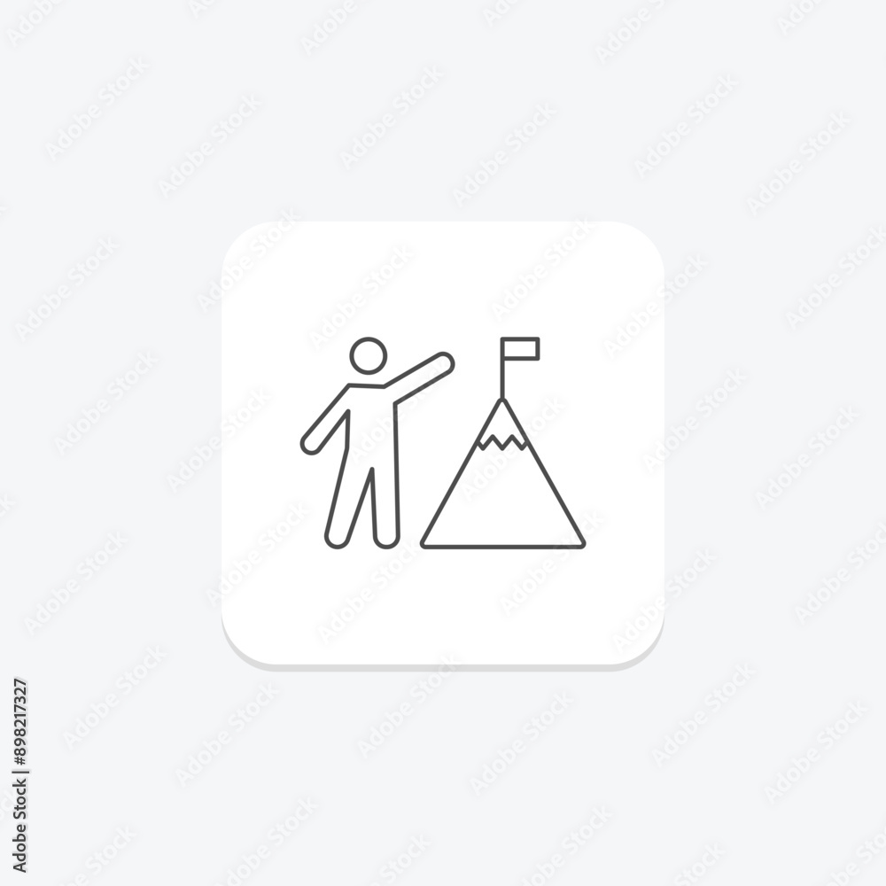 Ambition thinline icon , vector, pixel perfect, illustrator file