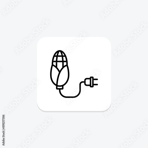 Biomass Energy line icon , vector, pixel perfect, illustrator file