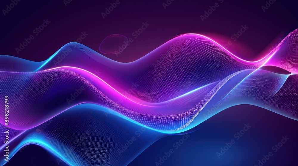 A purple and blue wave with a lot of sparkles A purple and blue wave with a lot of sparkles