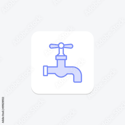 Energy Water Tap duotone line icon , vector, pixel perfect, illustrator file