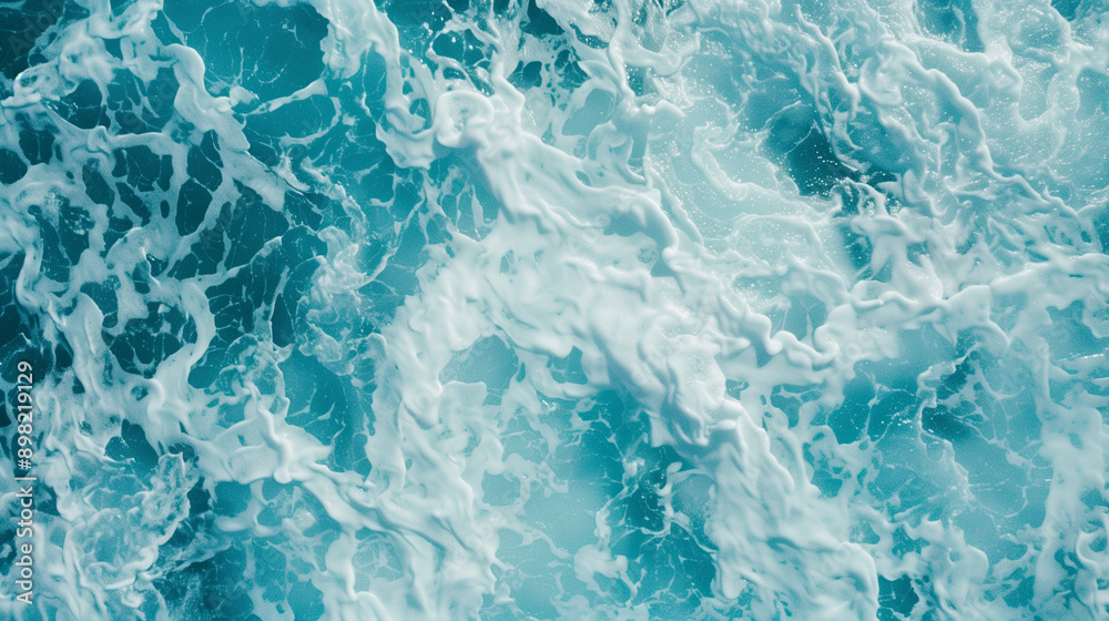 Fototapeta premium Top down view of ocean wave