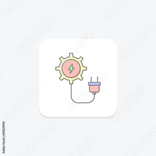 Energy Consumption lineal color icon , vector, pixel perfect, illustrator file