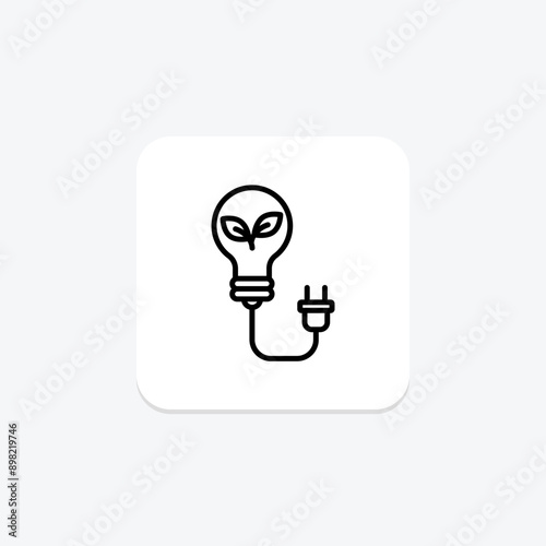 Clean Energy line icon , vector, pixel perfect, illustrator file