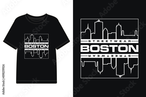 boston themed streetwear design, urban streetwear design for t shirt and more