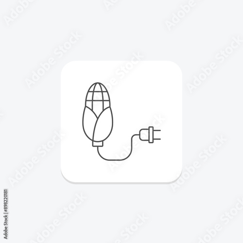 Biomass Energy thinline icon , vector, pixel perfect, illustrator file