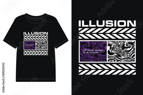 illusion streetwear design, urban streetwear design for t shirt and more