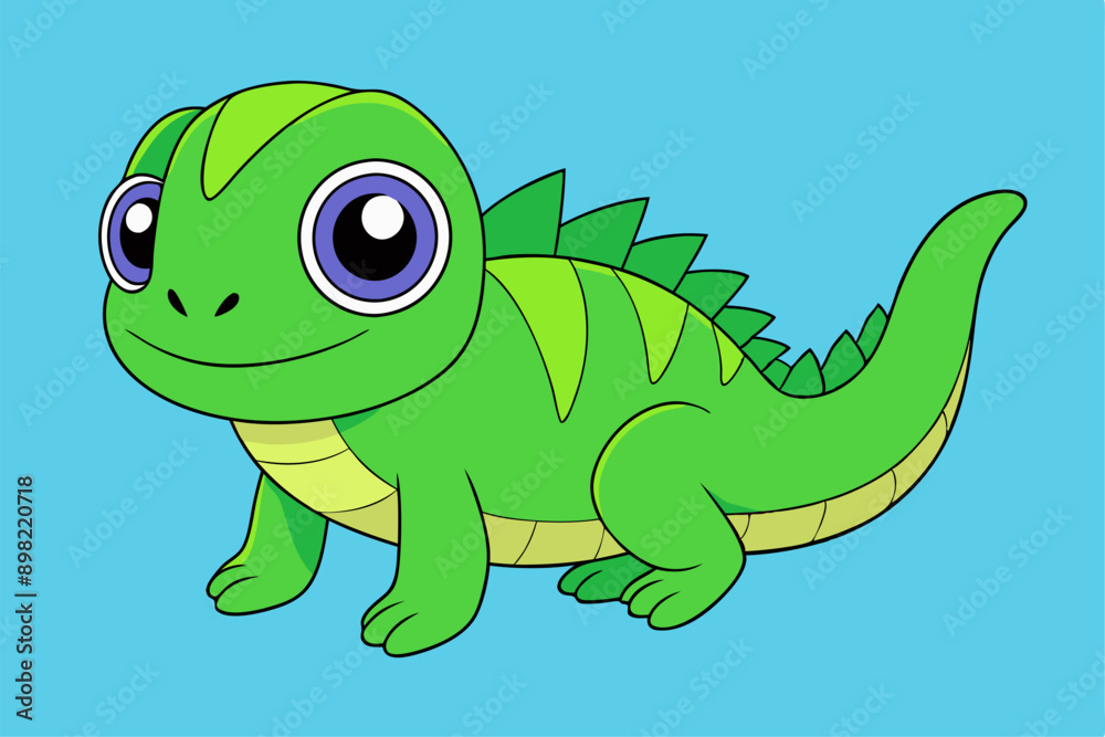 Fototapeta premium Adorable Iguana Vector Graphic For Web And Print. Premium Iguana Illustration For All Creative Projects