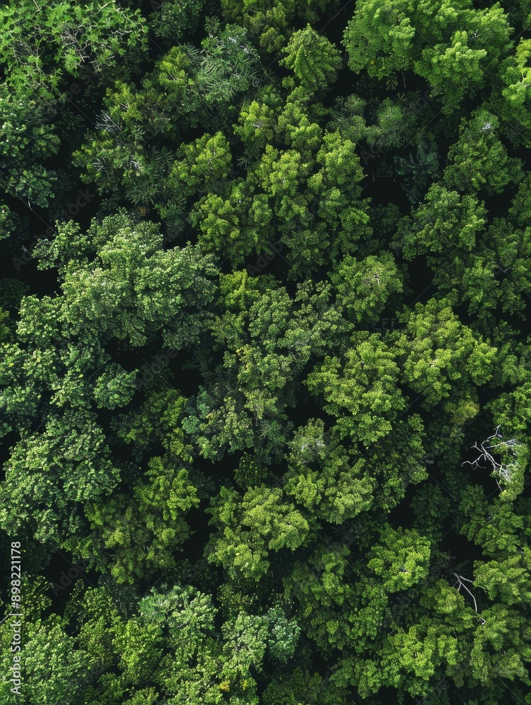 Naklejka premium Forest from above