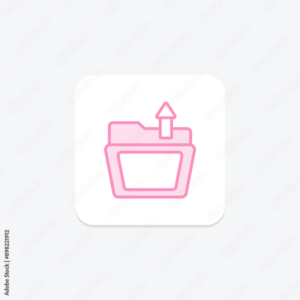 Folder Upload duotone line icon , vector, pixel perfect, illustrator file Folder Upload duotone line icon , vector, pixel perfect, illustrator file