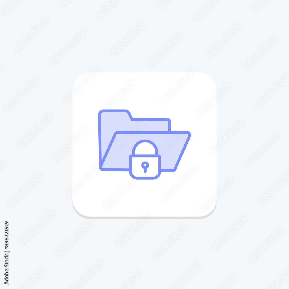 Folder Lock duotone line icon , vector, pixel perfect, illustrator file Folder Lock duotone line icon , vector, pixel perfect, illustrator file