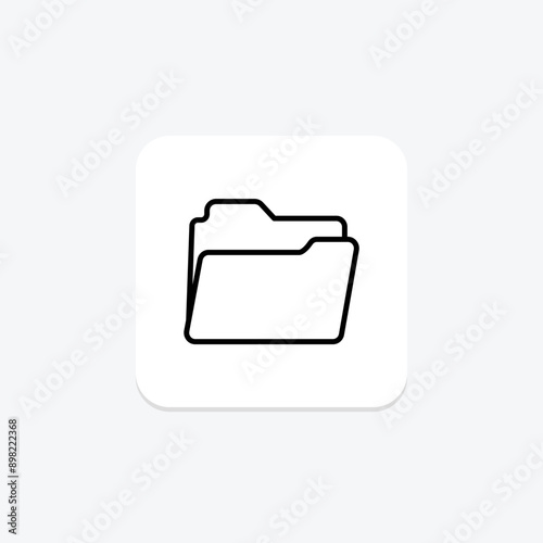 Folder Open line icon , vector, pixel perfect, illustrator file