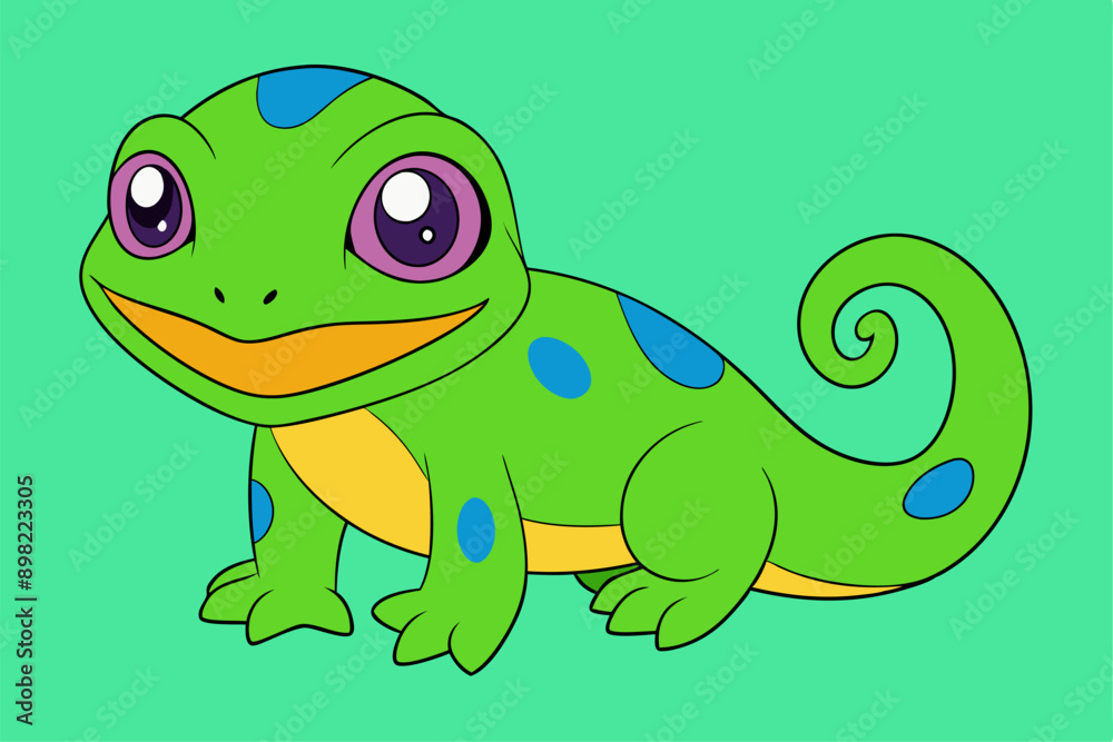 Fototapeta premium Adorable Lizard Vector Graphic For Web And Print. Premium Lizard Illustration For All Creative Projects.