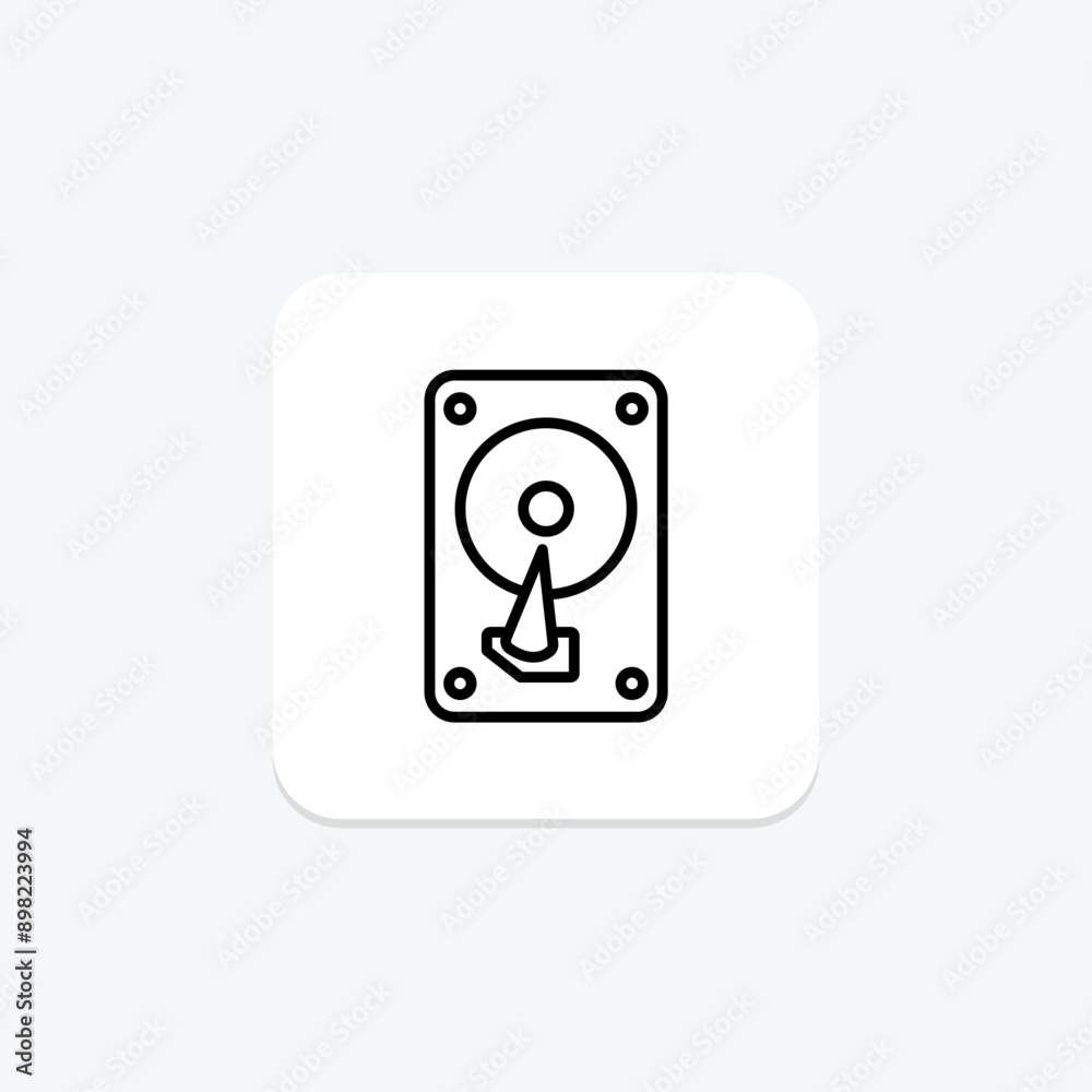 Hard-disk line icon , vector, pixel perfect, illustrator file Hard-disk line icon , vector, pixel perfect, illustrator file