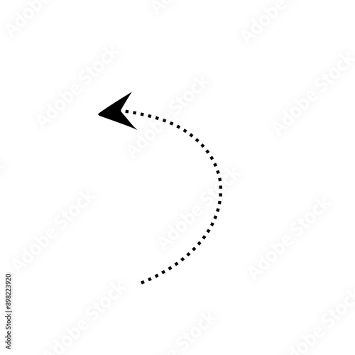 hand drawn dotted line arrow