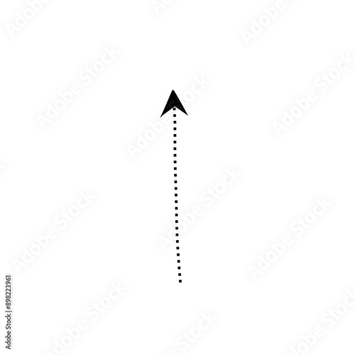 hand drawn dotted line arrow