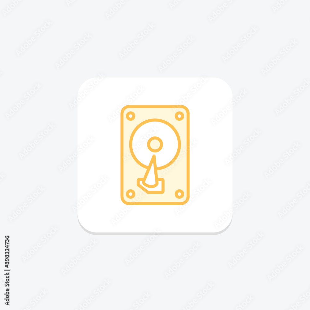 Hard-disk duotone line icon , vector, pixel perfect, illustrator file Hard-disk duotone line icon , vector, pixel perfect, illustrator file