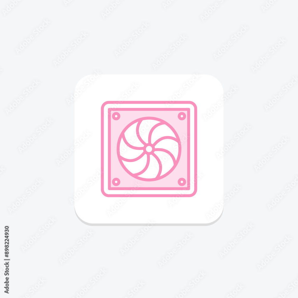 Radiator Fan duotone line icon , vector, pixel perfect, illustrator file Radiator Fan duotone line icon , vector, pixel perfect, illustrator file