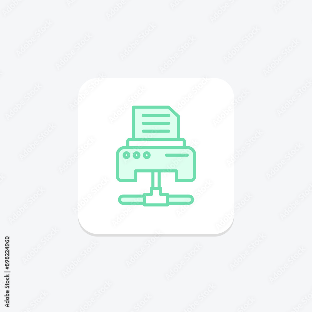 Network Printer duotone line icon , vector, pixel perfect, illustrator file Network Printer duotone line icon , vector, pixel perfect, illustrator file