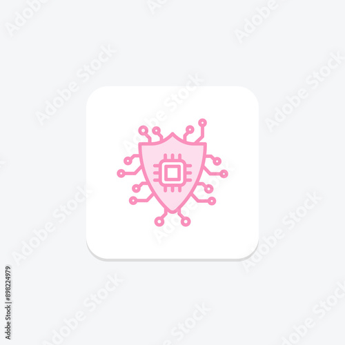 Cyber Security duotone line icon , vector, pixel perfect, illustrator file