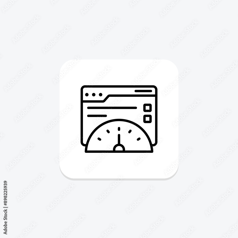 Internet Speed Check line icon , vector, pixel perfect, illustrator file Internet Speed Check line icon , vector, pixel perfect, illustrator file