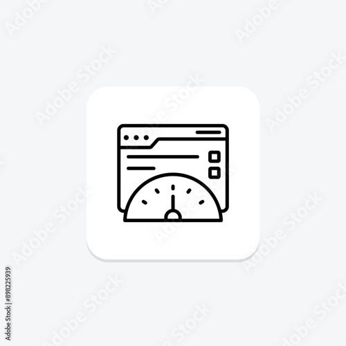 Internet Speed Check line icon , vector, pixel perfect, illustrator file