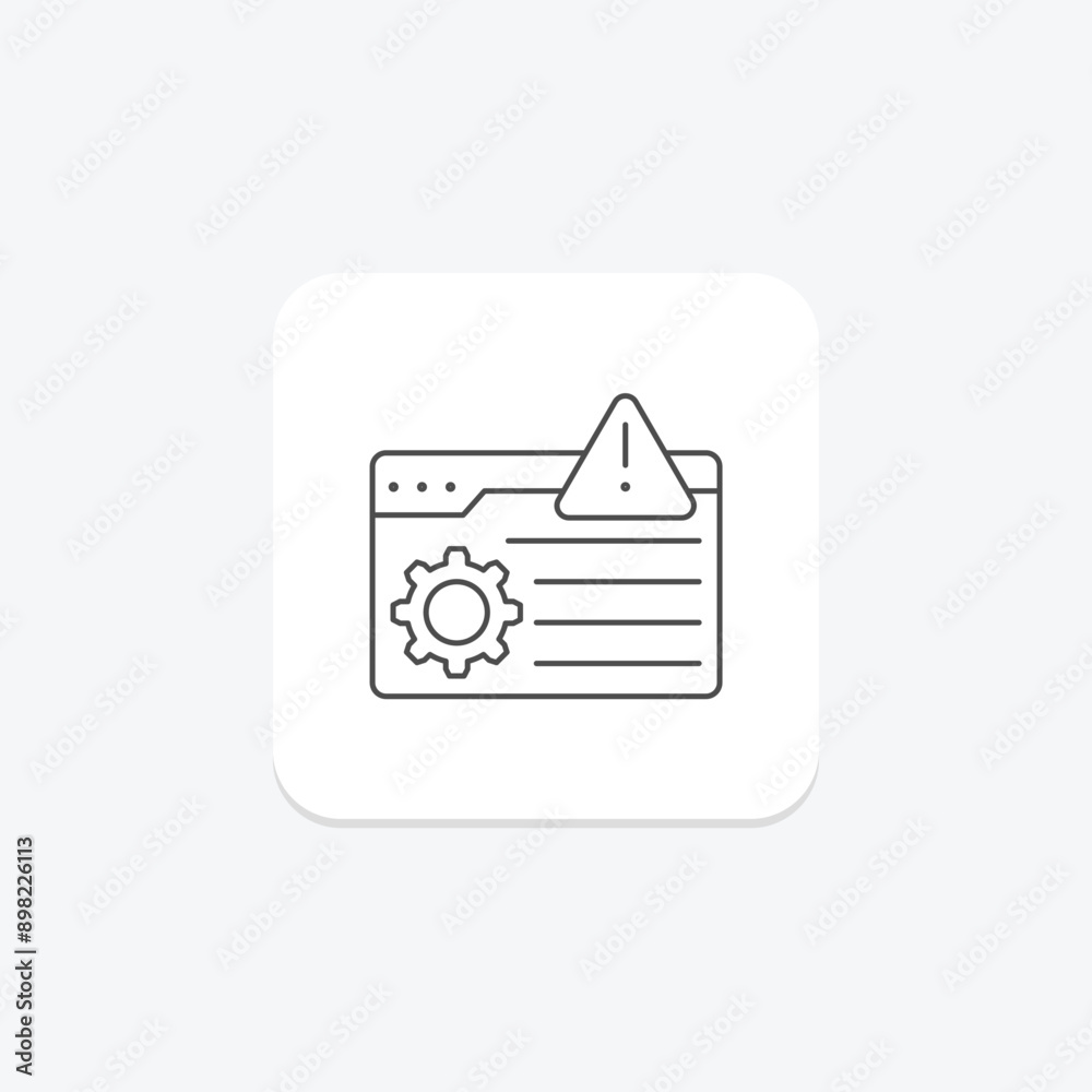 Access Denied thinline icon , vector, pixel perfect, illustrator file Access Denied thinline icon , vector, pixel perfect, illustrator file