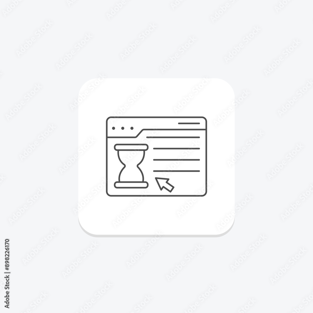 Website Loading thinline icon , vector, pixel perfect, illustrator file